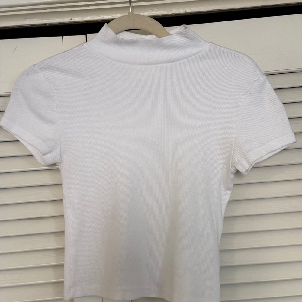 Anthropologie White Short Sleeve Tee